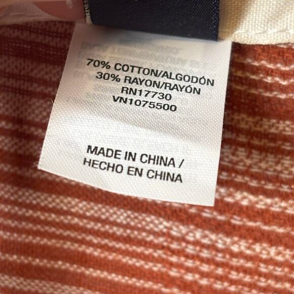 Universal Thread Open Front Orange Rust Plaid Fall Kimono Ruana New One Size - Picture 7 of 12